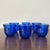 Mid-Century Modern Vintage Forte Crisa Cobalt Blue Glass Mugs, Set of 6 For Sale - Image 3 of 8
