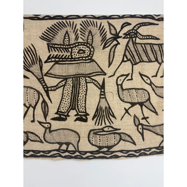 African 1970s Attributed Senufo Handwoven Mud Painted Korhogo Style Textile For Sale - Image 3 of 7