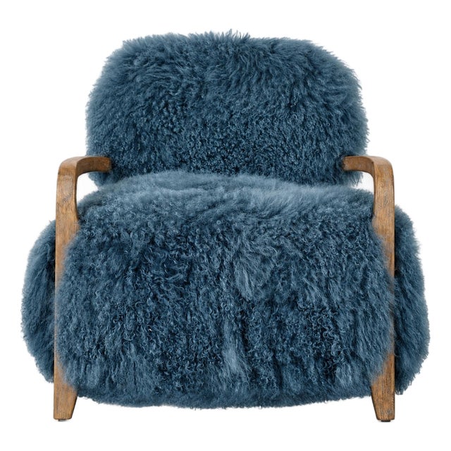 Ocean Kia Fur Accent Chair For Sale