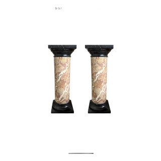 Pair of 19th Century French Marble Pedestals For Sale