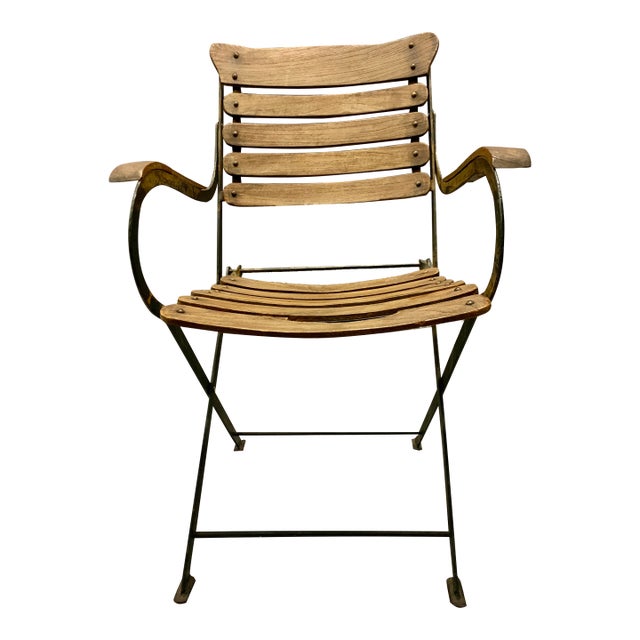 1940s French Garden Folding Chair For Sale