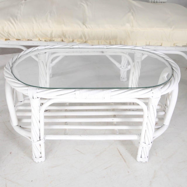 Bleached Rattan Lounge Set, 1970s, Set of 4 For Sale - Image 10 of 17