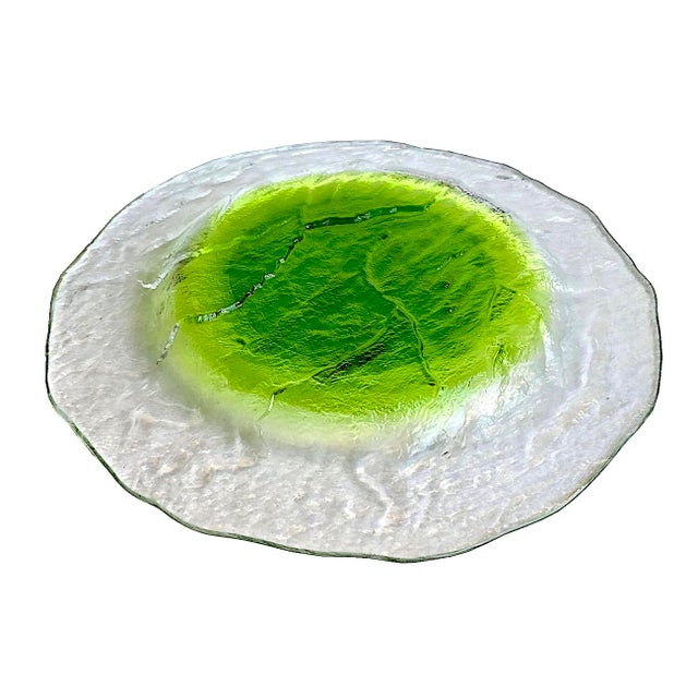 1970s Textured Glass Pertti Santalahti Humppila Kivi Dinner Plates, Set of 12 For Sale - Image 14 of 16