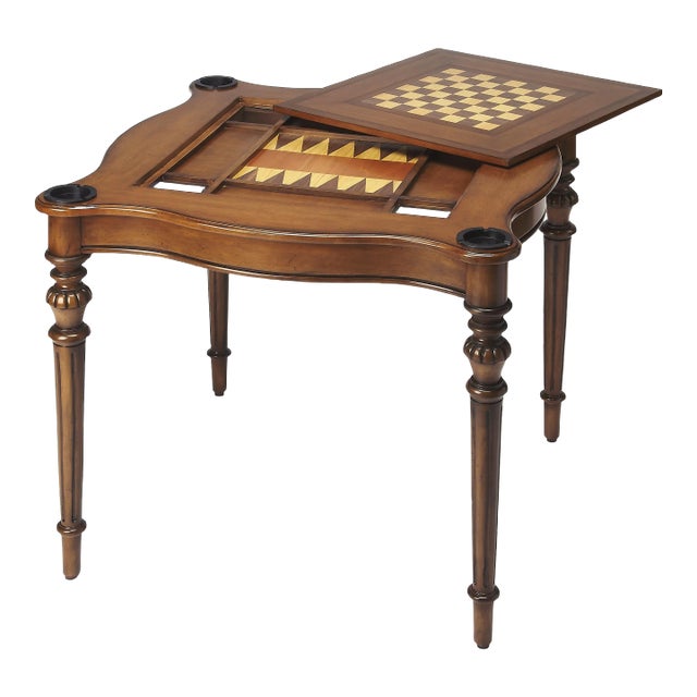 Eastwick Game Table, Medium Brown For Sale