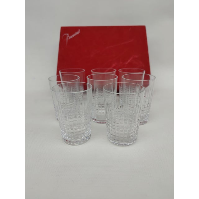 1950s Vintage Crystal Tumblers from Baccarat, 1950s, Set of 8 For Sale - Image 5 of 8