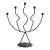 Sculptural Black Metal Five-Arm Candelabra For Sale