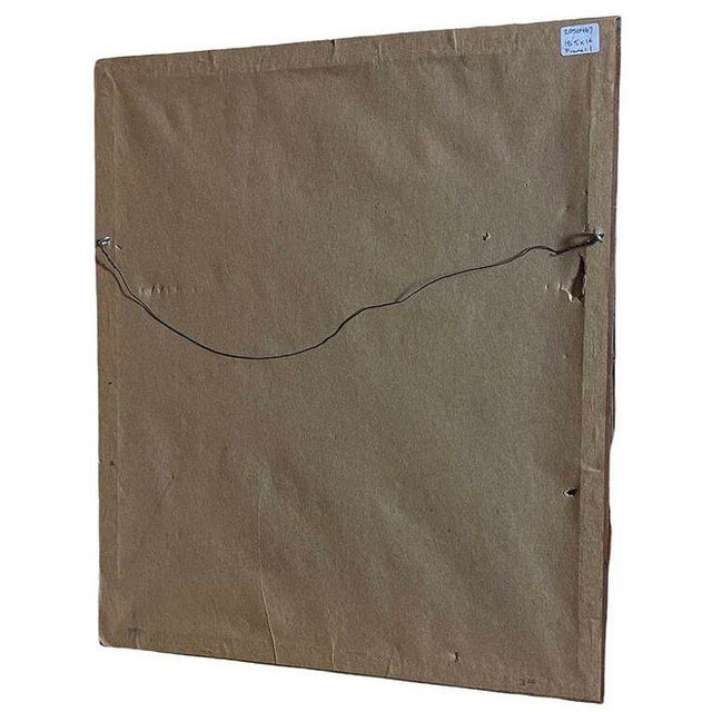 1950s Ikebana Arranged White Petunia Foral Scenic Lithograph by Lithoin, Framed For Sale - Image 10 of 11