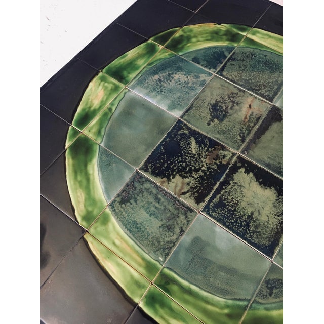 Mid-Century Studio Ceramic Tile Coffee Tabe, Belgium, 1960s For Sale - Image 14 of 17