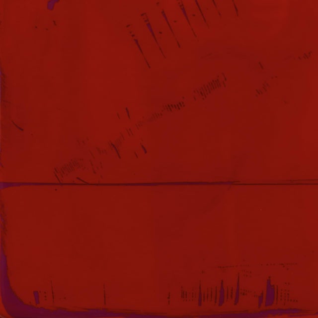 Sunspot 134 - Modern Resin Minimalist Red and White Dual Tone Abstract Artwork by Ricky Hunt For Sale - Image 4 of 9