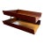 Rare Vintage 1950’s Florence Knoll Architectural Letter Tray of Molded Walnut Plywood For Sale