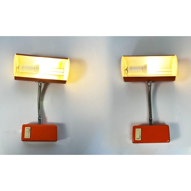 Turn the mood all the way up with this bold pair of 1970s wall lamps by Ateljé Lyktan. Dressed in that irresistible...