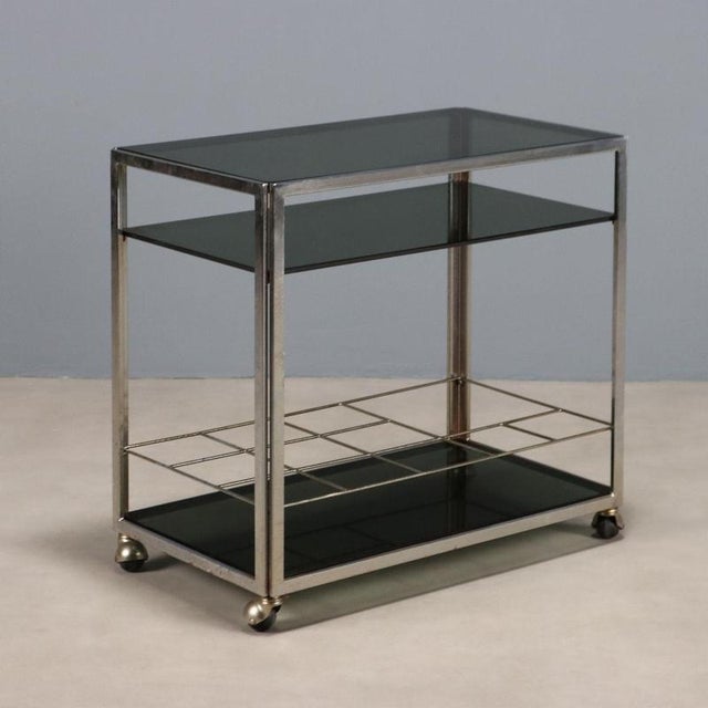 Black Vintage Trolley with Bottle Holder For Sale - Image 8 of 8