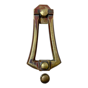 Large Antique Industrial Solid Heavy Brass Front Door Knocker Alarm Bell