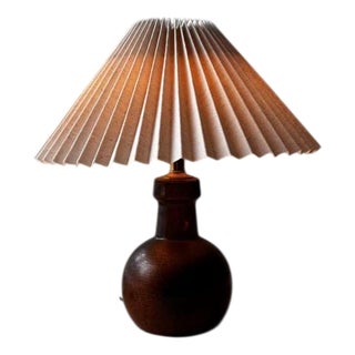 Minimalist Ceramic Table Lamp, Denmark, 1960s For Sale