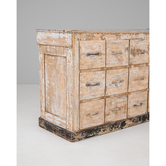 19th Century French Wood Patinated Shop Counter For Sale In Greensboro - Image 6 of 18