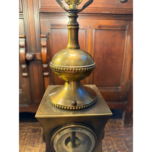Brass Late 20th Century Frederick Cooper Brass, Glass & Wood Nautical Lantern Table Lamps - a Pair For Sale - Image 8 of 11