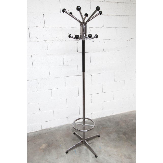 Metal Industrial Coat Rack with Umbrella Stand and Hooks, 1970s For Sale - Image 7 of 17