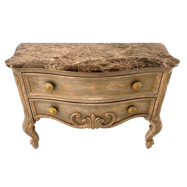 A masterfully restored vintage commode from one of America's most celebrated manufacturers of traditionally inspired case...