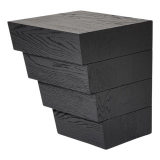 Taes 55 Side Table in Black European Oak by Mokko Amsterdam For Sale