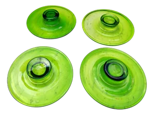 Handmade Glass Candleholders from Maria Vinka, 1990s, Set of 4