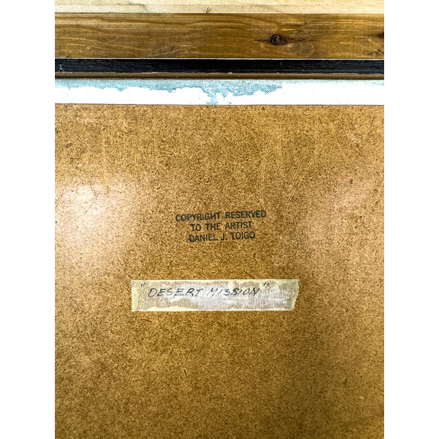 1970s Daniel J Toigo Painting, "Desert Mission" For Sale - Image 11 of 12