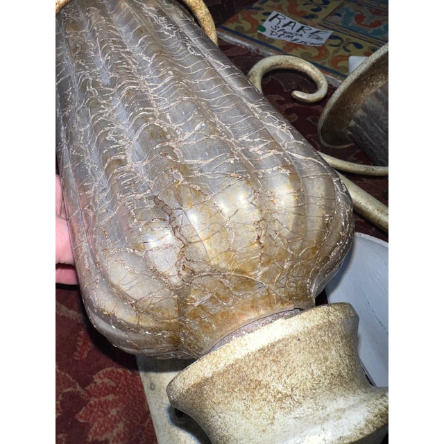 Hollywood Regency Crackle Glass Sconces - a Pair For Sale - Image 11 of 13