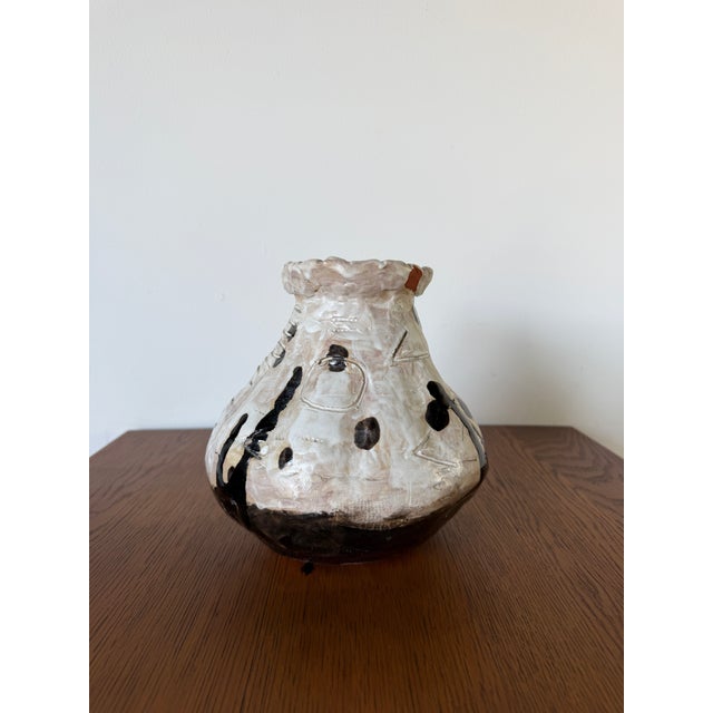 1970s 1970's Vintage Polly Abstract Studio Art Pottery Ceramic Vase - Signed For Sale - Image 5 of 17