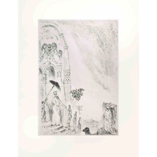 Marc Chagall, Arrival of the Queen of Sheba in Jerusalem, Etching, 1956 For Sale