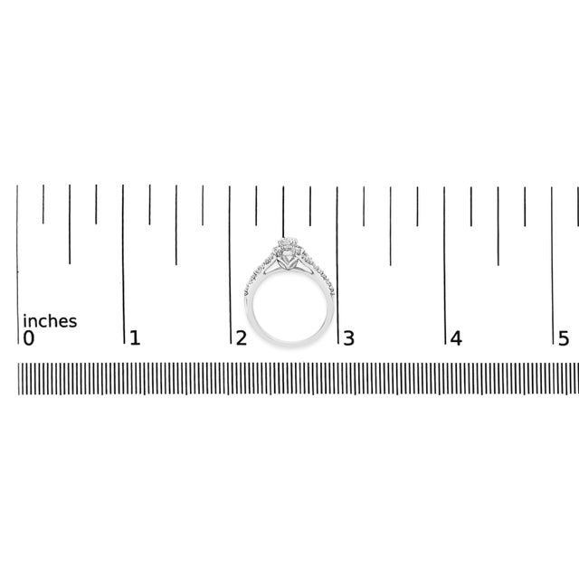 14K White Gold 1/2 Cttw Lab Grown Diamond Vintage Style Engagement Ring (F-G Color, VS1-VS2 Clarity) - Size 8 For Sale In New York - Image 6 of 6