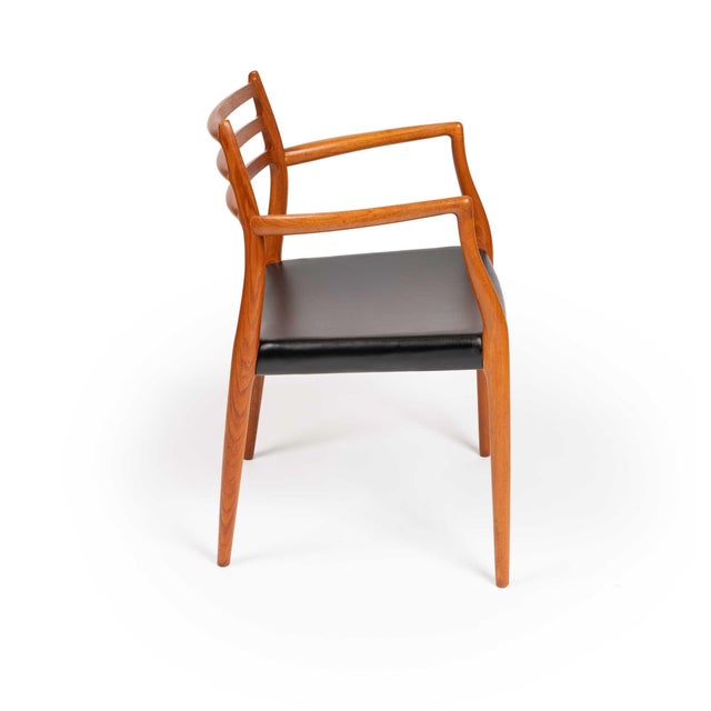 Vintage Niels Otto Møller 78 & 62 Dining Chairs in Solid Teak Set of 8 For Sale In San Francisco - Image 6 of 8