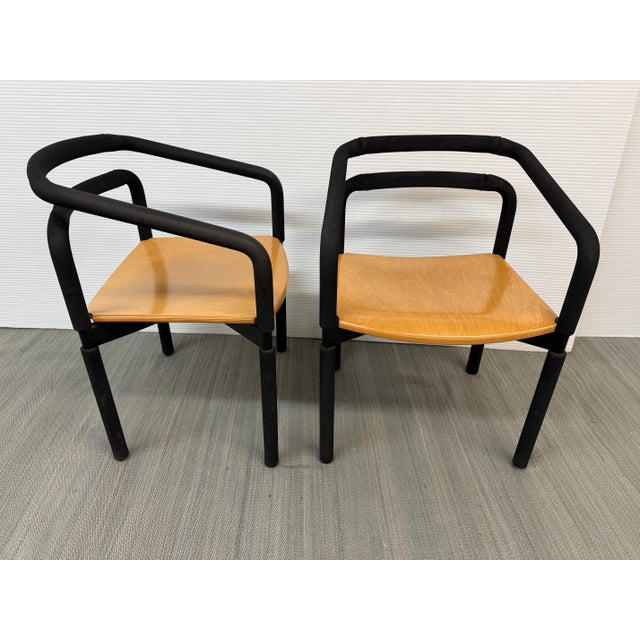 Late 20th Century Brian Kane for Metropolitan Rubber Lounge Armchairs, Pair For Sale - Image 5 of 12