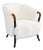 White Faux Fur Arm Chair For Sale