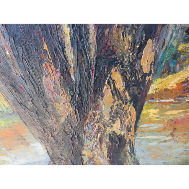 1971 Grace Jorgensen Landscape "Forest at Sunset" For Sale - Image 9 of 11