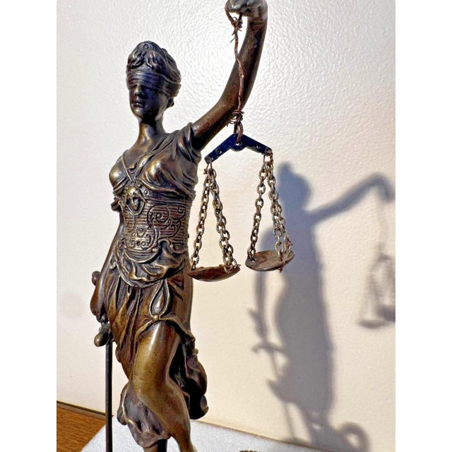 This beautiful bronze sculpture is one of the most recognizable images known across the world – Lady Justice. The pure...