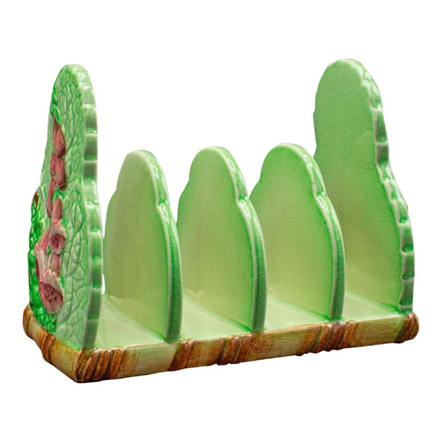 1940s Vintage Ceramic Decorative Breakfast Stand, English For Sale