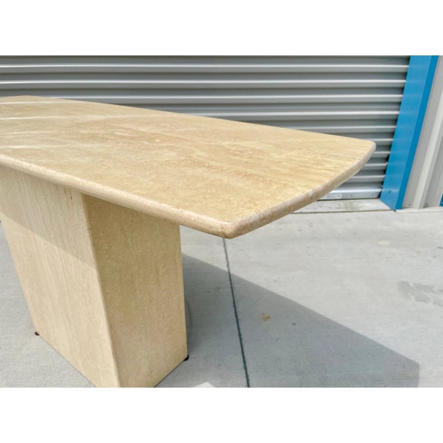 1970s Vintage Italian Marble Console Table For Sale - Image 11 of 13