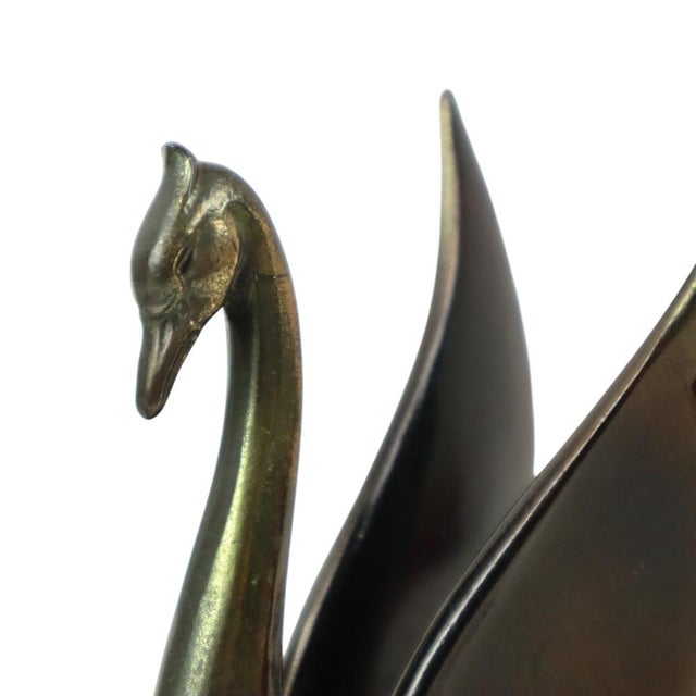 French Art Deco Swan Bookends, 1930s, Set of 2 For Sale - Image 14 of 18