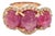 Bochic “Orient” Vintage Ruby & Diamond Ring Set 18K Yellow Gold & Silver For Sale