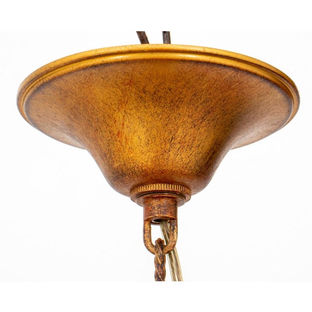 Italian Patinated Metal Rustic Lantern, 1970s For Sale - Image 9 of 10