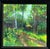 Original painting depicting a lush forest path and dappled light through the trees. This impressionist piece features rich...