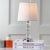 2020s 15 Inch H Stacked Crystal Orb Table Lamp in Clear - a Pair For Sale - Image 5 of 8
