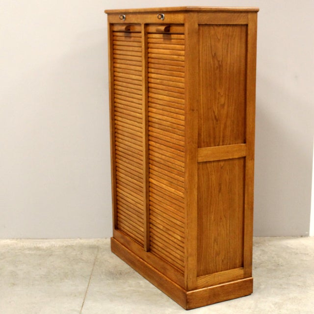 Vintage Filing Cabinet in Oak, 1920s For Sale - Image 4 of 15