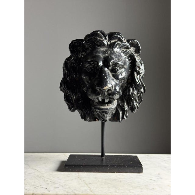 Lion head fountain mask. Made in Terra Cotta. Originating from France. Dimensions: 40H x 26W x 13D