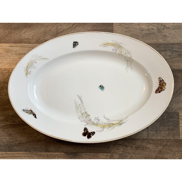 Late 19th Century Haviland Limoges Meadow Visitors Platter with