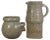 Pyrite Stoneware Pot and Pitcher by Lanusé / Fégréac, 1960s, Set of 2 For Sale