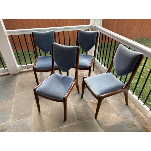 Wood Hammer Fine Furniture Blue Dining Chairs For Sale - Image 7 of 9