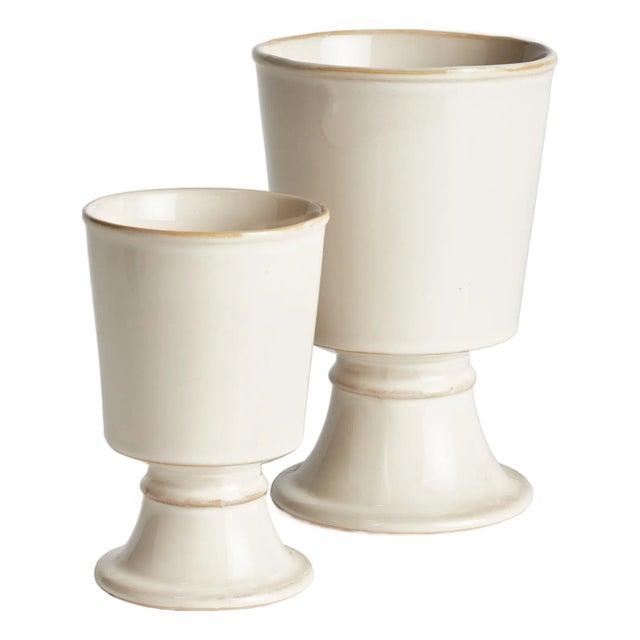 Kelcy Footed Cachepots, Set Of 2 For Sale