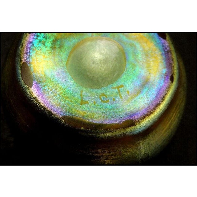 Louis Comfort Tiffany Favrile Glass Bowl and Compote Set, Louis Comfort Tiffany For Sale - Image 4 of 4