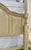 Vintage (1990's) King Poster Heaboard has a Venetian Style. Made of Wood - Mahogany. Carved. Distressed Off White Finish....