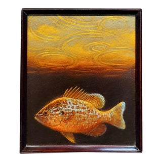 Andre Von Morisse -Grouper in a Surrealistic Ocean-Oil Painting For Sale
